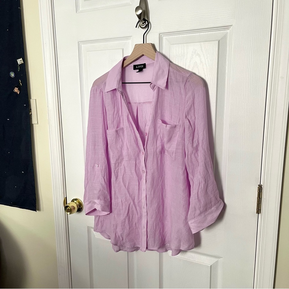✧･ﾟlilac lightweight button down